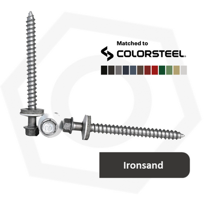 14G (6.3mm) x 73 Type 17 Alutite Aluminium Screw with 14mm bonded Washer