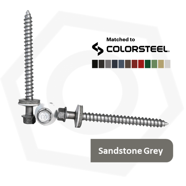 14G (6.3mm) x 73 Type 17 Alutite Aluminium Screw with 14mm bonded Washer