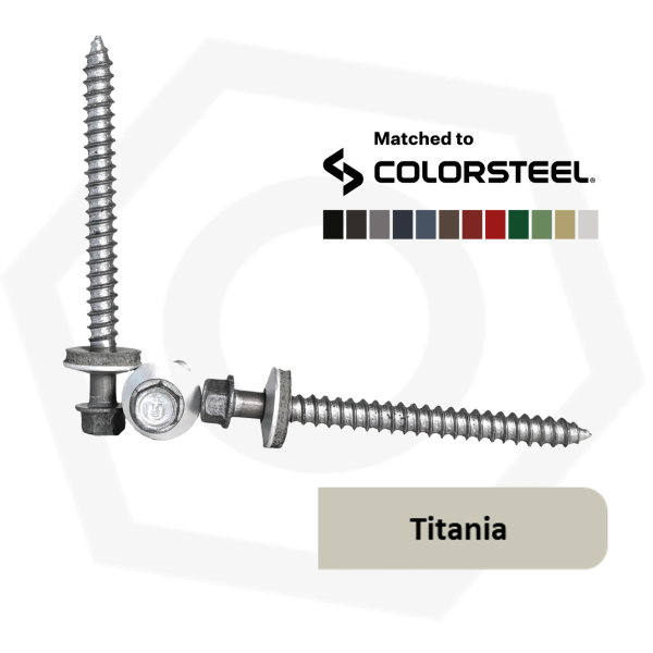 14G (6.3mm) x 73 Type 17 Alutite Aluminium Screw with 14mm bonded Washer